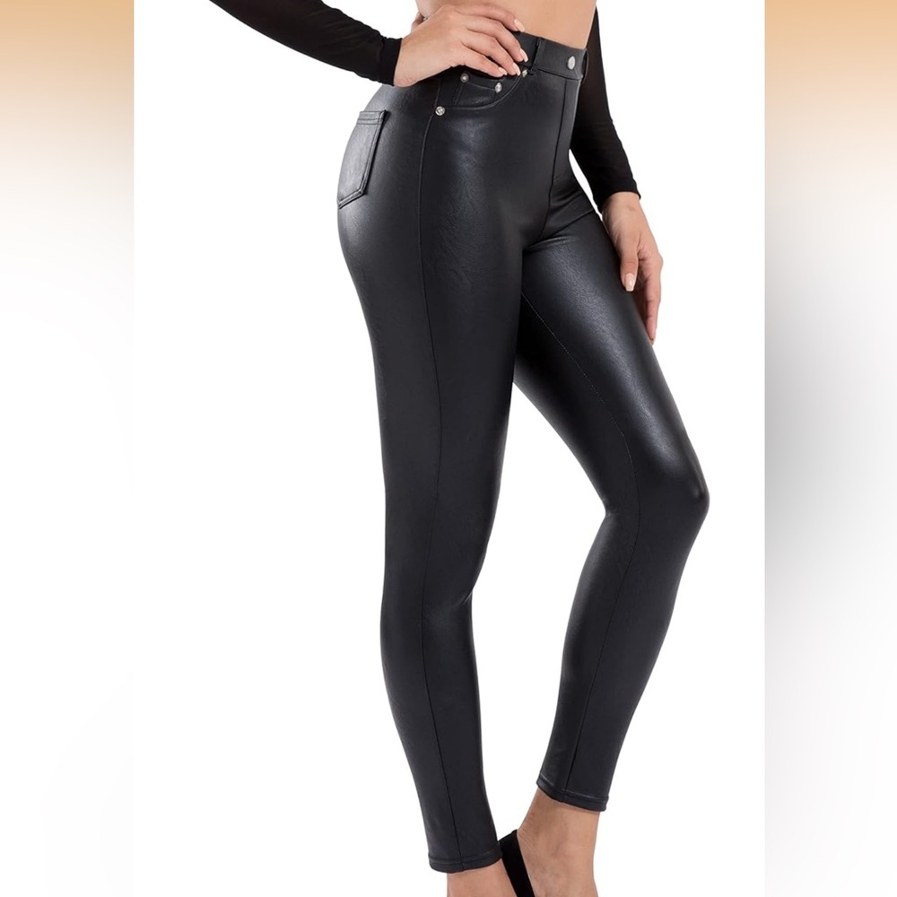 Tagoo Black Leather Pants